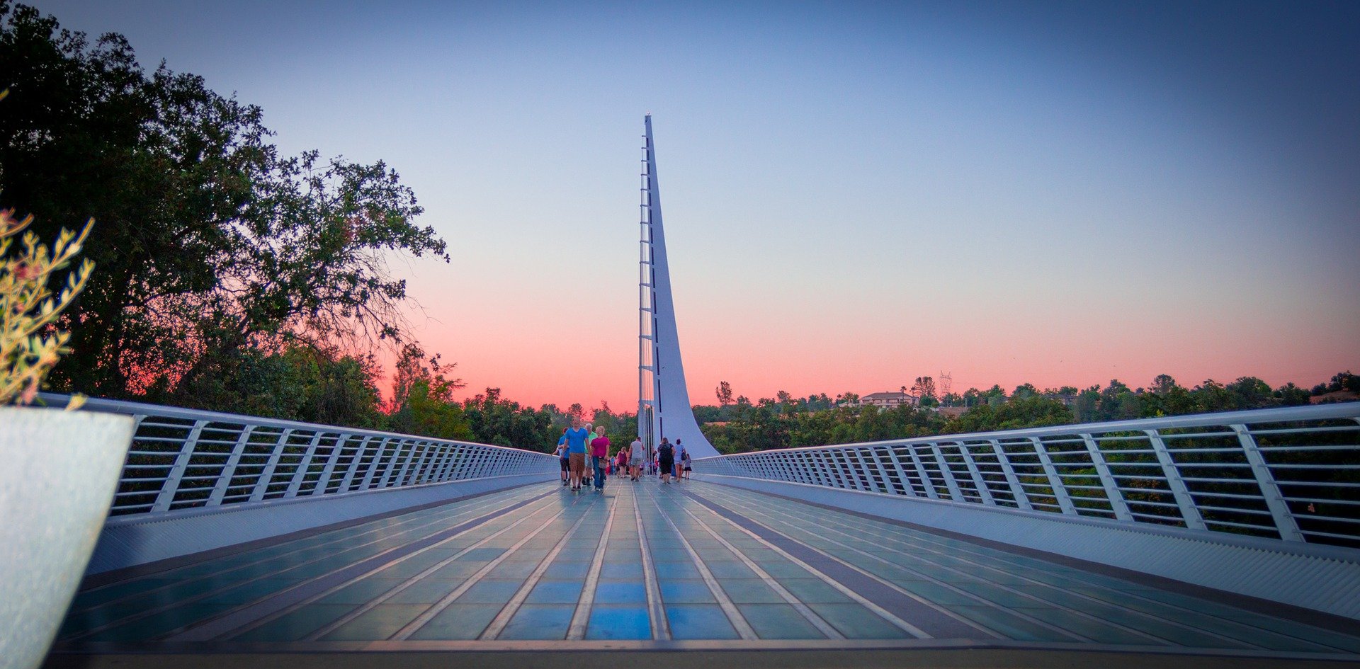 Sundial Bridge at sunset — Private Capital Source, bridging the gap to your real estate goals